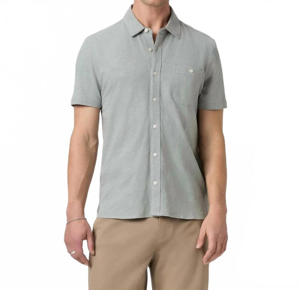 NEW PAIGE carillo short sleeve shirt in blue spruce